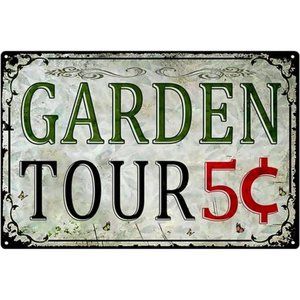 Garden Sign Outdoor Welcome Sign Garden Tin Signs Funny Vintage Metal Tin Signs